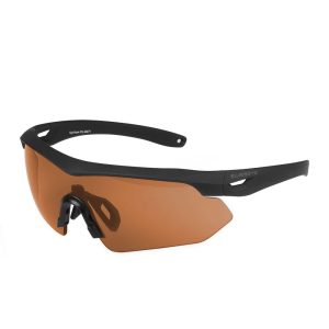 Swiss Eye - Okulary strzeleckie Nighthawk Pro - Laser Lens 532/694/1064 - Czarne - Wizjer Brown - 40472-1