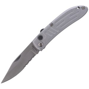 Nóż automatyczny Everts Solingen Predator Grey Aluminium, Satin AISI 420C (501905)-1