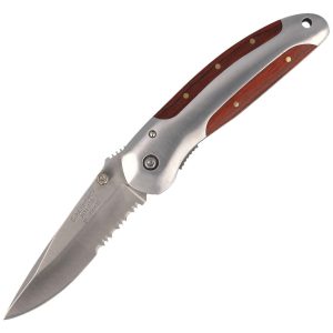 Nóż składany Herbertz CJH Pakka Wood/Steel, Satin 420 (44199)-1