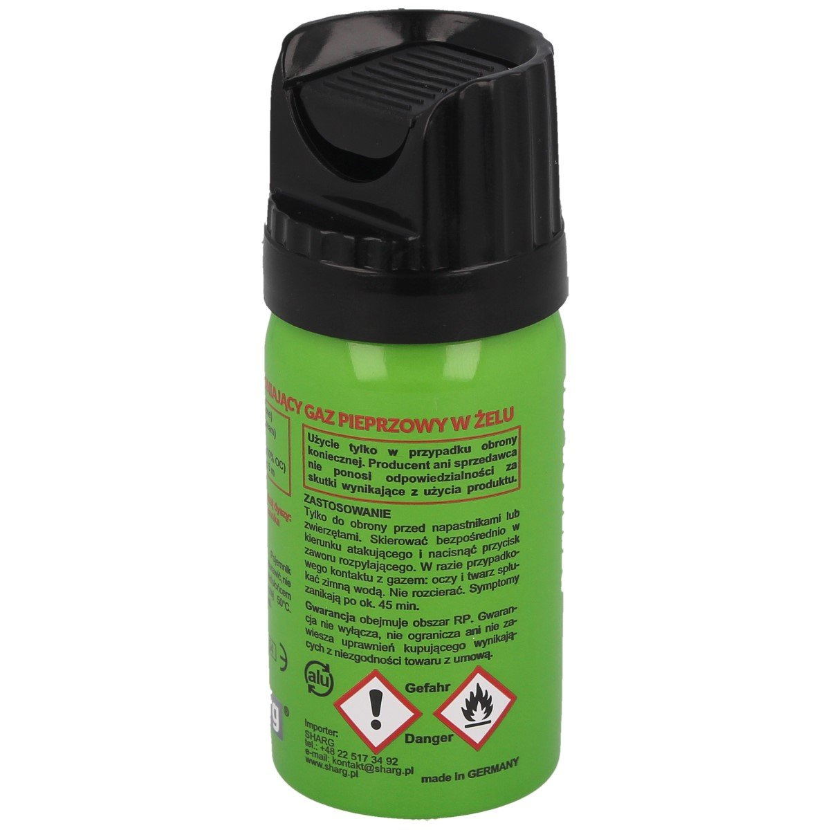 Gaz pieprzowy Sharg Defence Green Gel 2mln SHU 40ml Stream (10040-S) 4 Gaz pieprzowy Sharg Defence Green Gel 2mln SHU 40ml Stream (10040-S)-4