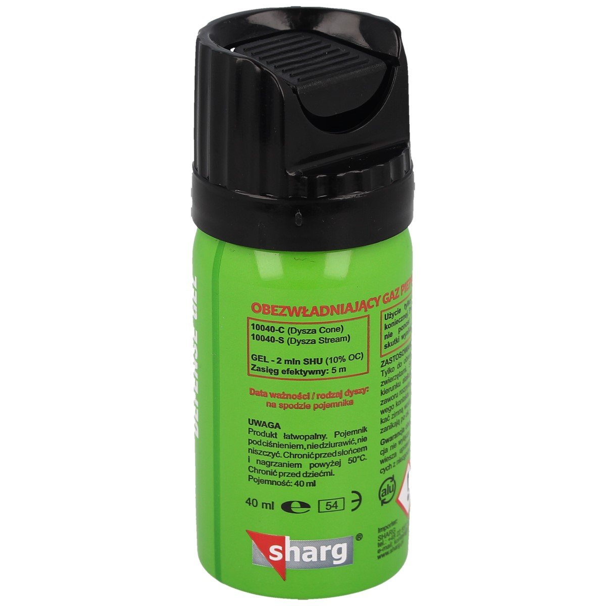 Gaz pieprzowy Sharg Defence Green Gel 2mln SHU 40ml Stream (10040-S) 2 Gaz pieprzowy Sharg Defence Green Gel 2mln SHU 40ml Stream (10040-S)-2