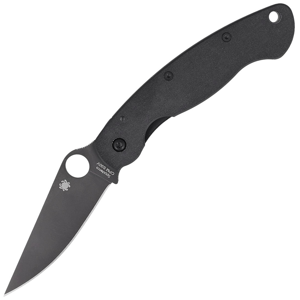 Nóż składany Spyderco Military Black G10, Black DLC CPM S30V by Sal Glesser (C36GPBK) 1 Nóż składany Spyderco Military Black G10, Black DLC CPM S30V by Sal Glesser (C36GPBK)-1