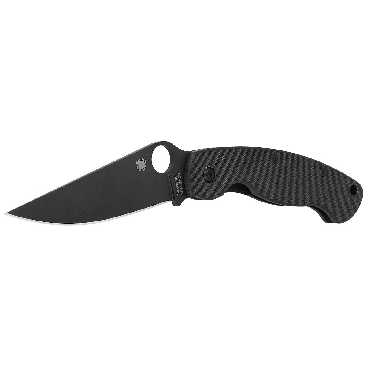 Nóż składany Spyderco Military Black G10, Black DLC CPM S30V by Sal Glesser (C36GPBK) 2 Nóż składany Spyderco Military Black G10, Black DLC CPM S30V by Sal Glesser (C36GPBK)-2
