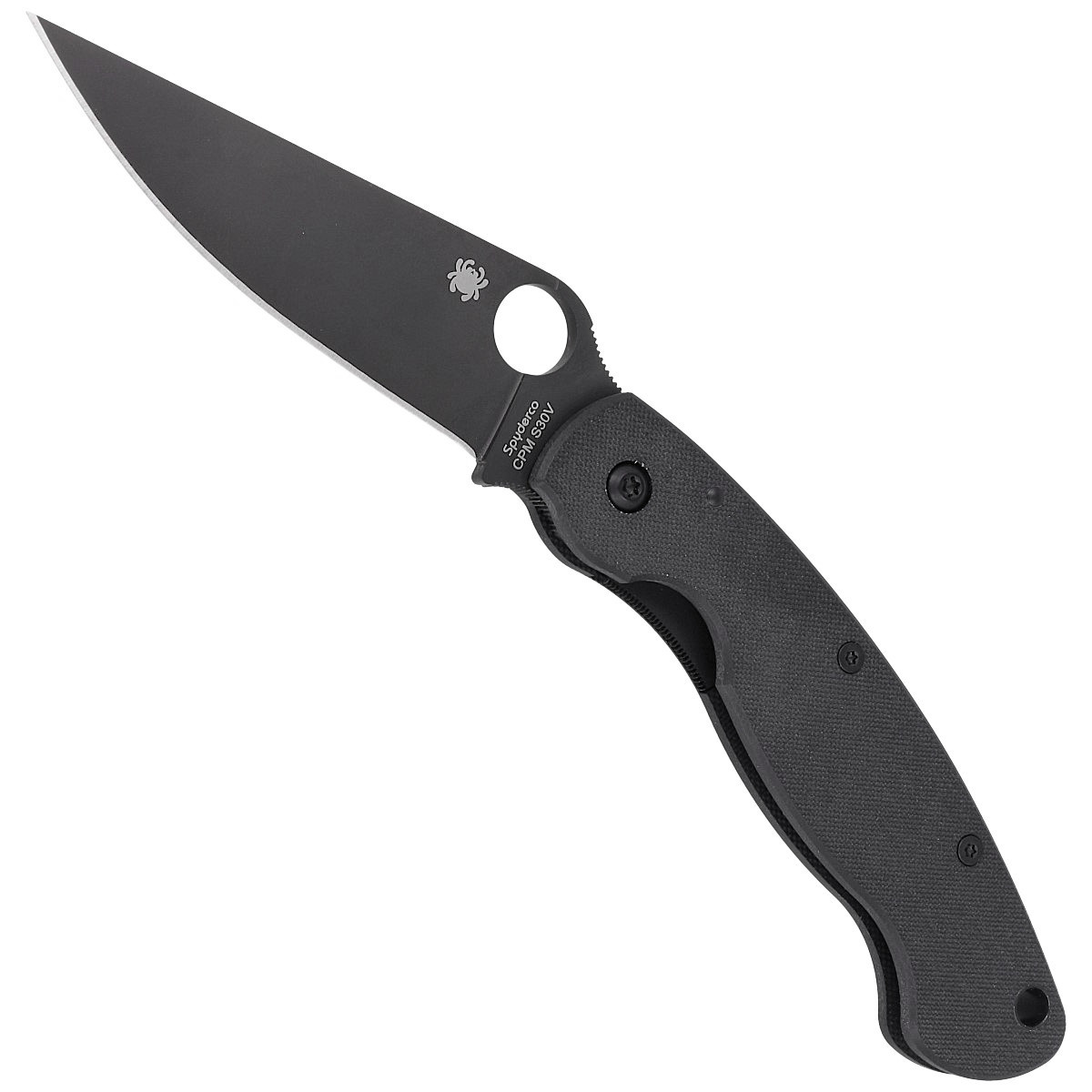 Nóż składany Spyderco Military Black G10, Black DLC CPM S30V by Sal Glesser (C36GPBK) 4 Nóż składany Spyderco Military Black G10, Black DLC CPM S30V by Sal Glesser (C36GPBK)-4