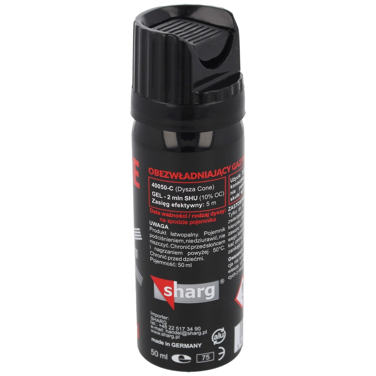 Gaz pieprzowy Sharg Defence Nato Gel 2mln SHU 50ml Cone (40050-C) 2 Gaz pieprzowy Sharg Defence Nato Gel 2mln SHU 50ml Cone (40050-C)-2