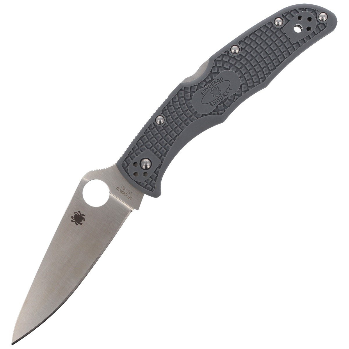 Nóż Spyderco Endura 4 FRN Gray Flat Ground Plain (C10FPGY) 1 Nóż Spyderco Endura 4 FRN Gray Flat Ground Plain (C10FPGY)-1