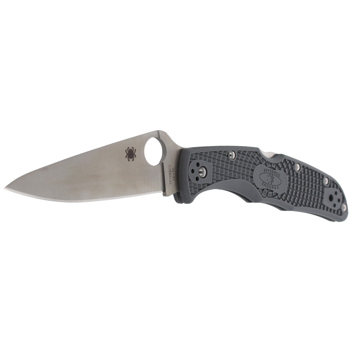 Nóż Spyderco Endura 4 FRN Gray Flat Ground Plain (C10FPGY) 2 Nóż Spyderco Endura 4 FRN Gray Flat Ground Plain (C10FPGY)-2
