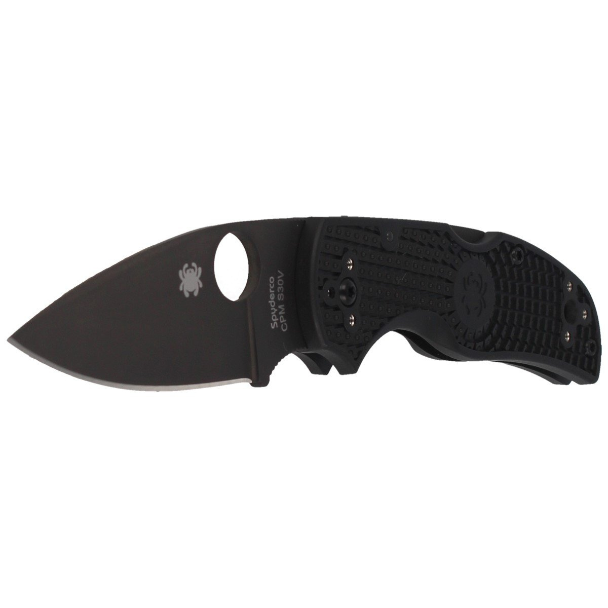 Nóż składany Spyderco Native 5 Lightweight Black FRN, Black DLC CPM S30V by Sal Glesser (C41PBBK5) 2 Nóż składany Spyderco Native 5 Lightweight Black FRN, Black DLC CPM S30V by Sal Glesser (C41PBBK5)-2