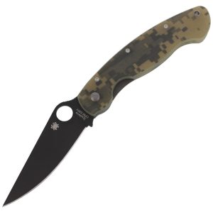 Nóż składany Spyderco Military Digital Camo G10, Black DLC CPM S30V by Sal Glesser (C36GPCMOBK)-1