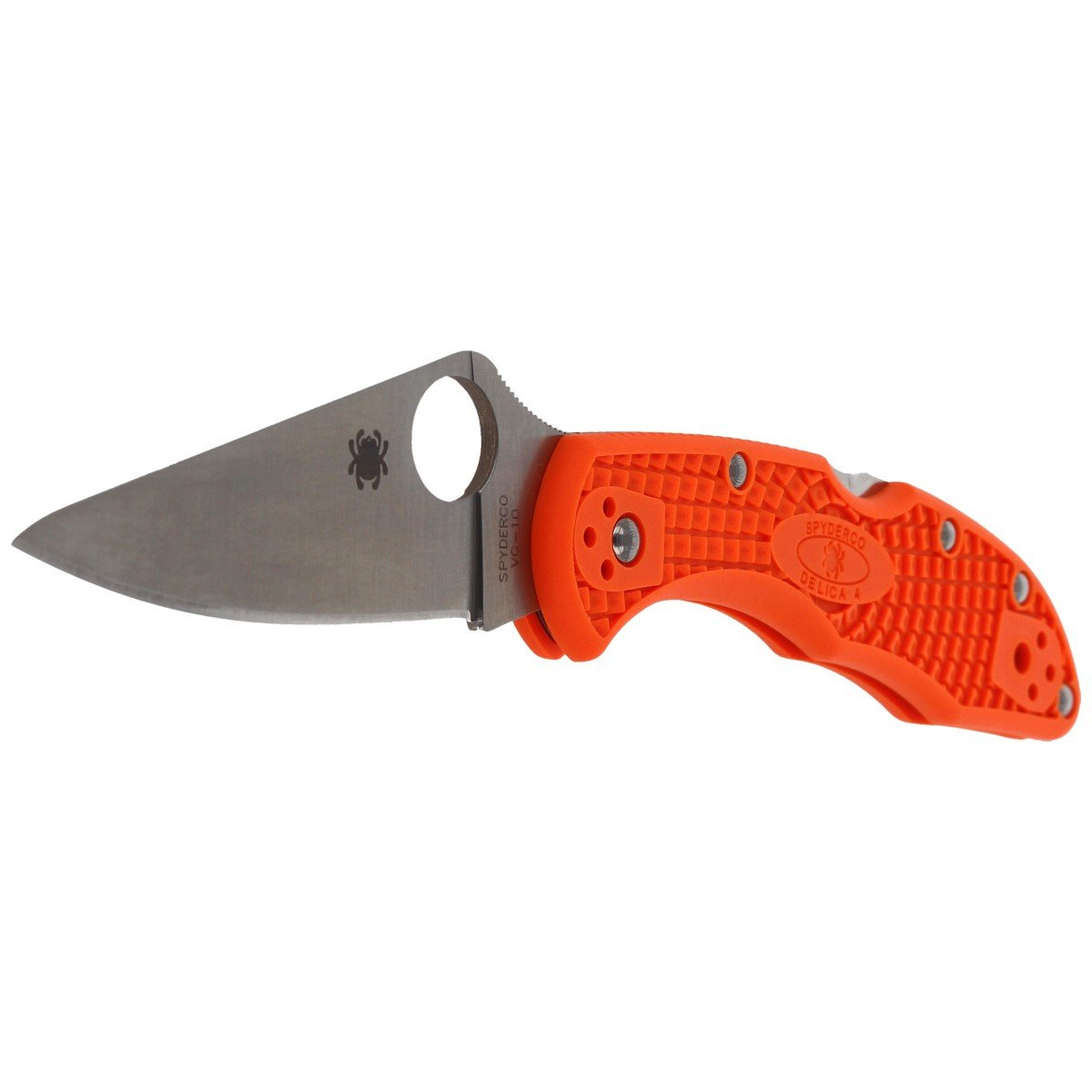 Nóż Spyderco Delica 4 FRN Orange Flat Ground Plain (C11FPOR) 2 Nóż Spyderco Delica 4 FRN Orange Flat Ground Plain (C11FPOR)-2