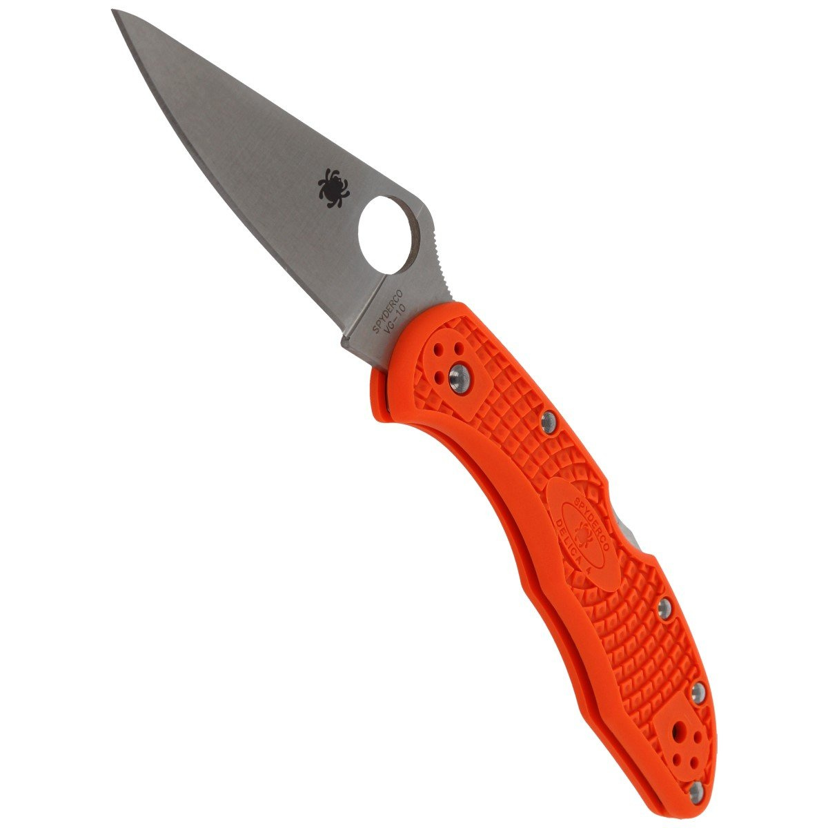 Nóż Spyderco Delica 4 FRN Orange Flat Ground Plain (C11FPOR) 4 Nóż Spyderco Delica 4 FRN Orange Flat Ground Plain (C11FPOR)-4