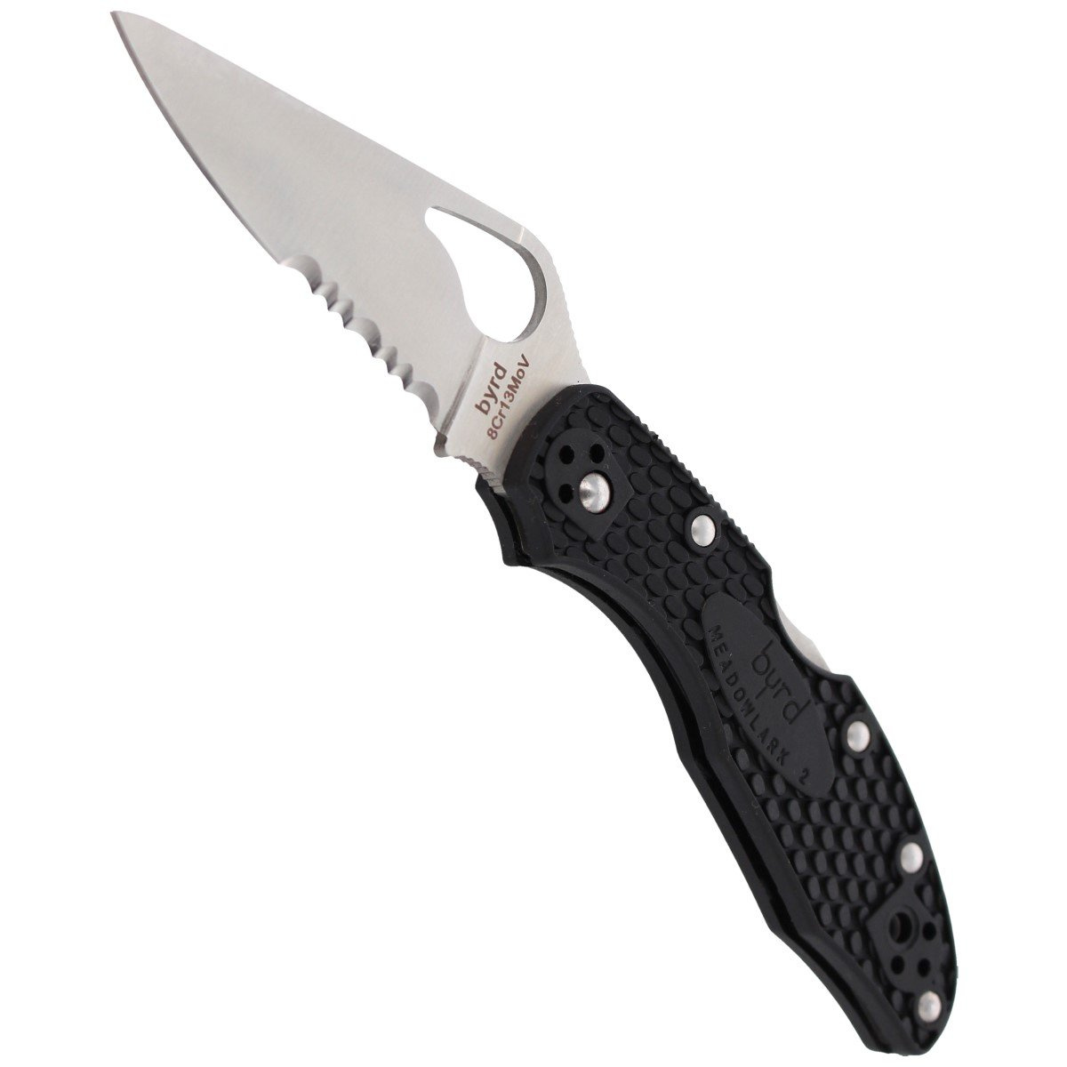 Nóz Spyderco Byrd Meadowlark 2 FRN Black, Combination (BY04PSBK2) 4 Nóz Spyderco Byrd Meadowlark 2 FRN Black, Combination (BY04PSBK2)-4