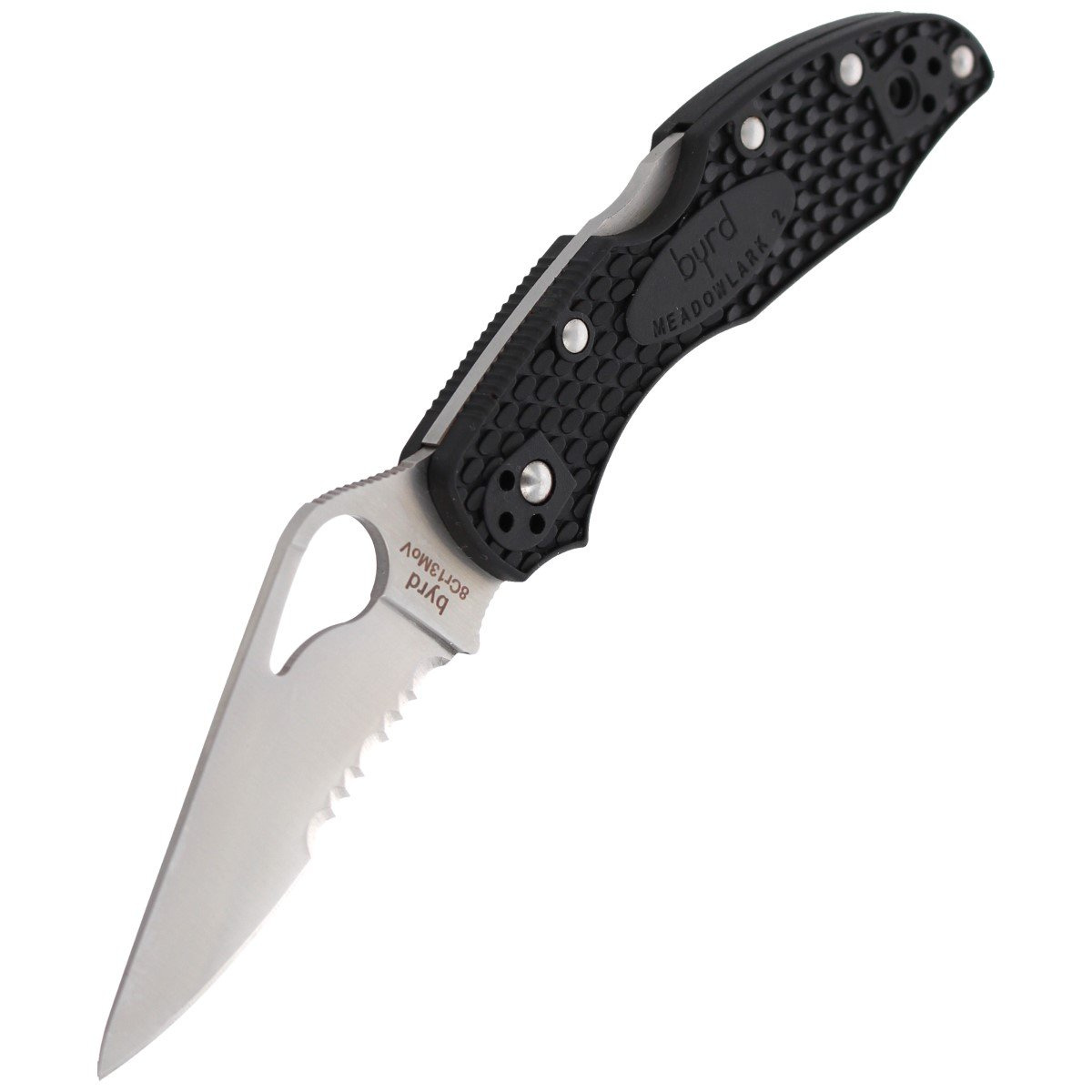 Nóz Spyderco Byrd Meadowlark 2 FRN Black, Combination (BY04PSBK2) 5 Nóz Spyderco Byrd Meadowlark 2 FRN Black, Combination (BY04PSBK2)-5