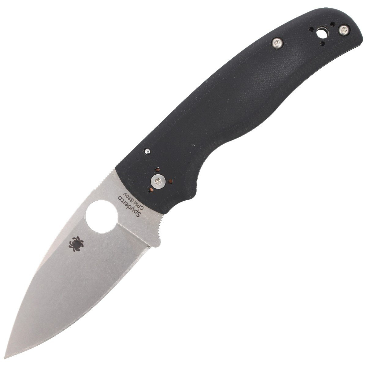 Nóż składany Spyderco Shaman Black G10, Stonewashed CPM S30V by Sal Glesser (C229GP) 1 Nóż składany Spyderco Shaman Black G10, Stonewashed CPM S30V by Sal Glesser (C229GP)-1