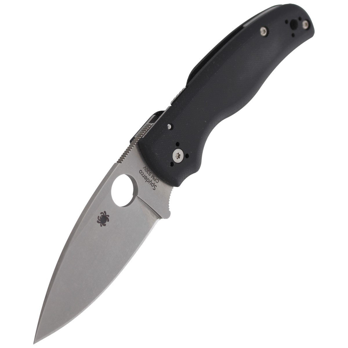 Nóż składany Spyderco Shaman Black G10, Stonewashed CPM S30V by Sal Glesser (C229GP) 5 Nóż składany Spyderco Shaman Black G10, Stonewashed CPM S30V by Sal Glesser (C229GP)-5