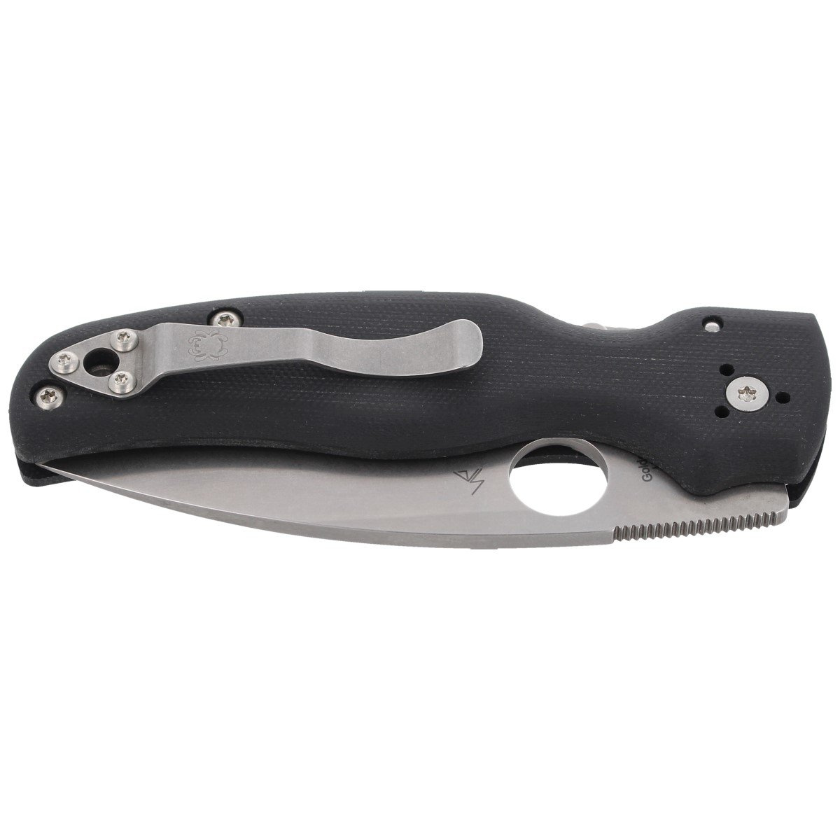 Nóż składany Spyderco Shaman Black G10, Stonewashed CPM S30V by Sal Glesser (C229GP) 6 Nóż składany Spyderco Shaman Black G10, Stonewashed CPM S30V by Sal Glesser (C229GP)-6