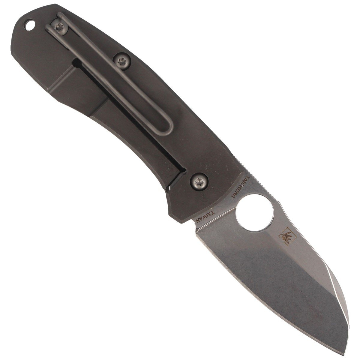 Nóż składany Spyderco Techno 2 Gray Titanium, Stonewashed CTS XHP by Marcin Slysz (C158TIP2) 3 Nóż składany Spyderco Techno 2 Gray Titanium, Stonewashed CTS XHP by Marcin Slysz (C158TIP2)-3