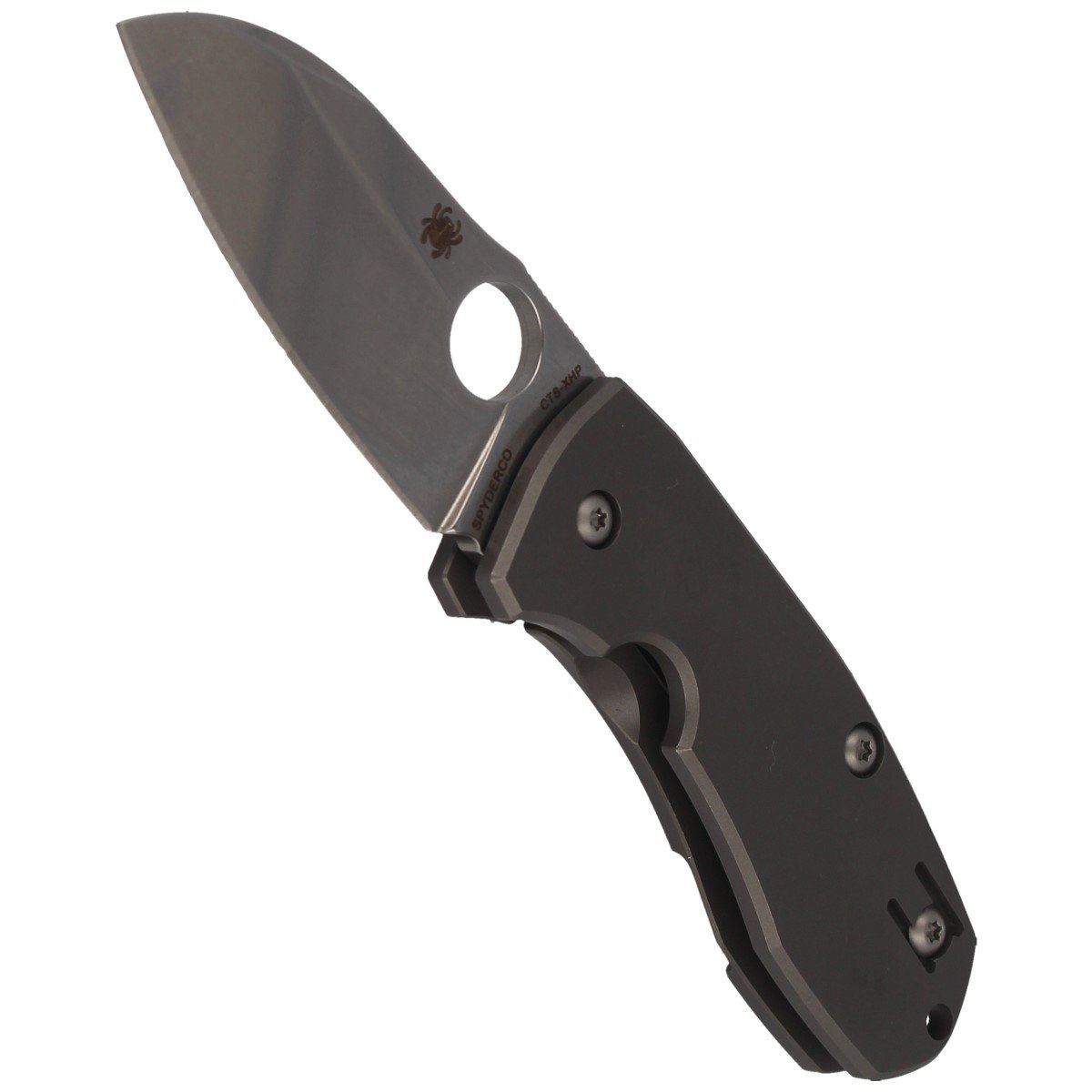Nóż składany Spyderco Techno 2 Gray Titanium, Stonewashed CTS XHP by Marcin Slysz (C158TIP2) 4 Nóż składany Spyderco Techno 2 Gray Titanium, Stonewashed CTS XHP by Marcin Slysz (C158TIP2)-4