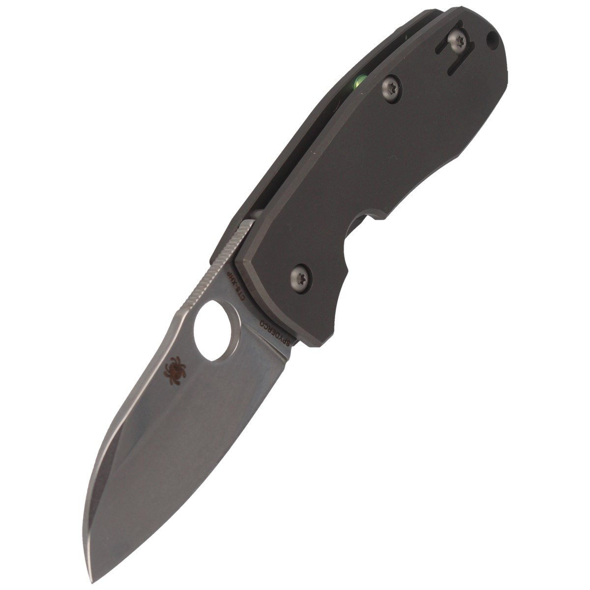 Nóż składany Spyderco Techno 2 Gray Titanium, Stonewashed CTS XHP by Marcin Slysz (C158TIP2) 5 Nóż składany Spyderco Techno 2 Gray Titanium, Stonewashed CTS XHP by Marcin Slysz (C158TIP2)-5