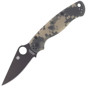 Nóż składany Spyderco Para Military 2 Digital Camo G10, Black DLC CPM S45VN by Sal, Eric Glesser (C81GPCMOBK2)-1