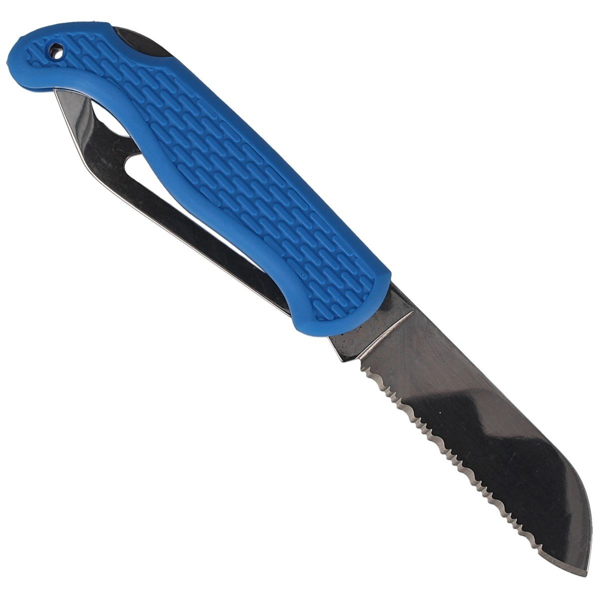 Nóż żeglarski MAC Boat 2 Blue PP-TPE, Satin W 1.4034 3 Nóż żeglarski MAC Boat 2 Blue PP-TPE, Satin W 1.4034-3