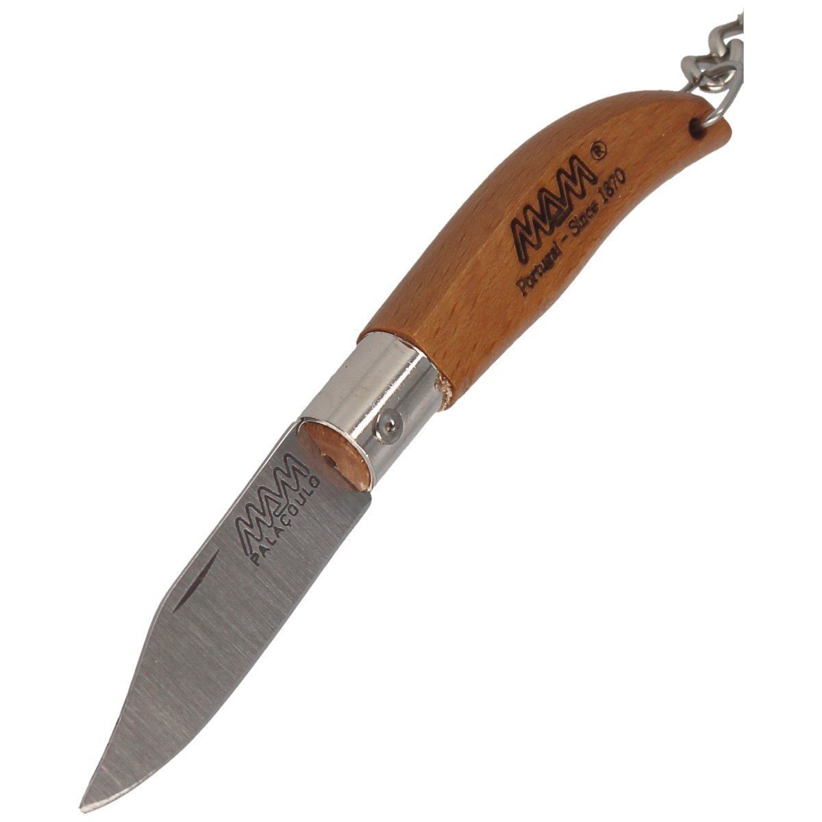 Nóż składany brelok MAM Iberica Mini, Dark Beech Wood, Inox HW, Satin 420 (2000-DW) 6 Nóż składany brelok MAM Iberica Mini, Dark Beech Wood, Inox HW, Satin 420 (2000-DW)-6