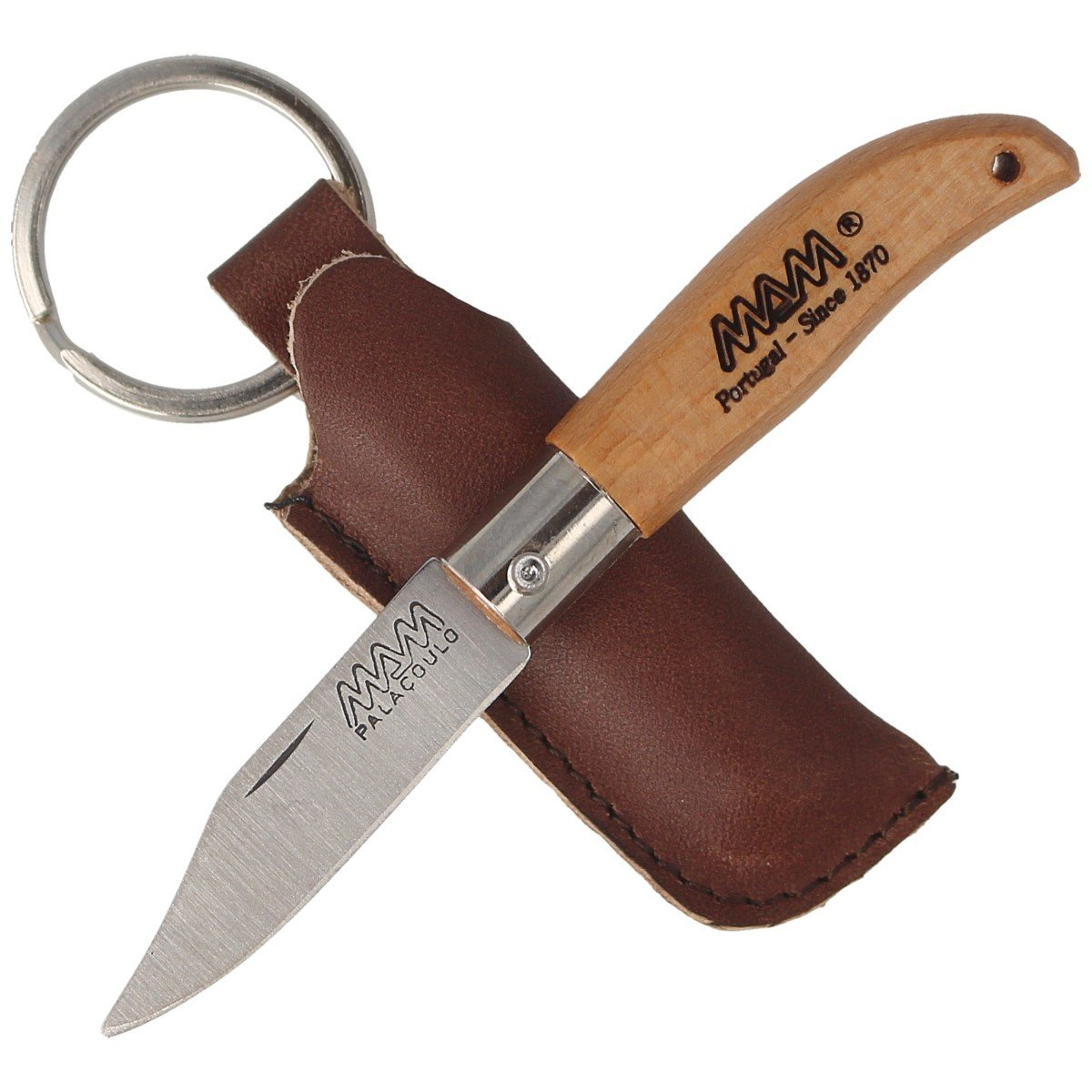 Nóż składany brelok MAM Iberica Mini Light Beech Wood, Inox HW, Satin 420 (2001-LW) 4 Nóż składany brelok MAM Iberica Mini Light Beech Wood, Inox HW, Satin 420 (2001-LW)-4