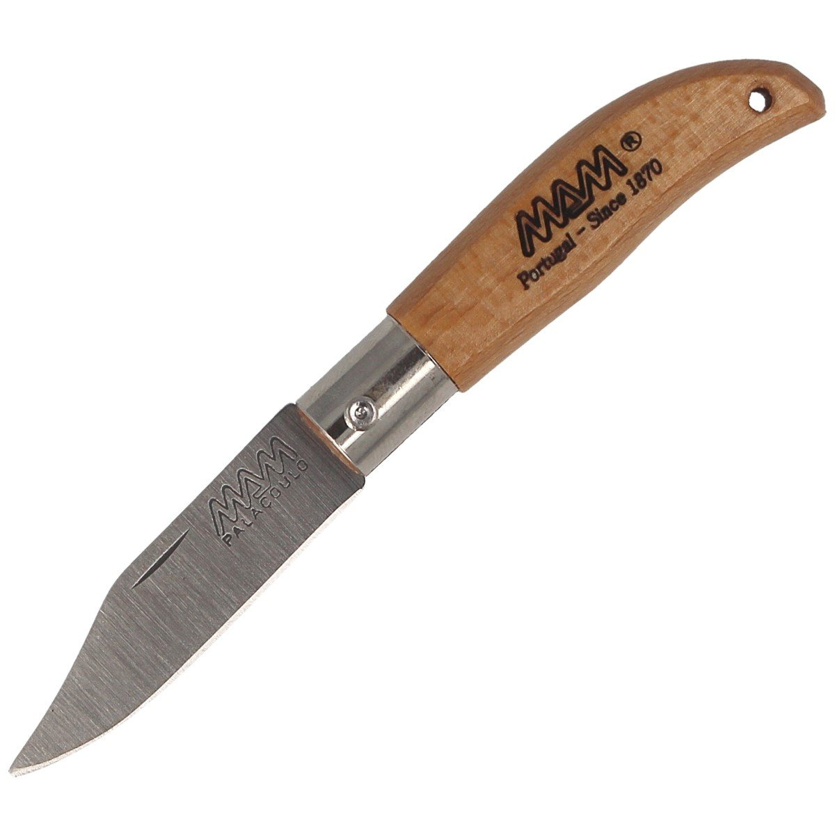 Nóż składany brelok MAM Iberica Mini Light Beech Wood, Inox HW, Satin 420 (2001-LW) 1 Nóż składany brelok MAM Iberica Mini Light Beech Wood, Inox HW, Satin 420 (2001-LW)-1