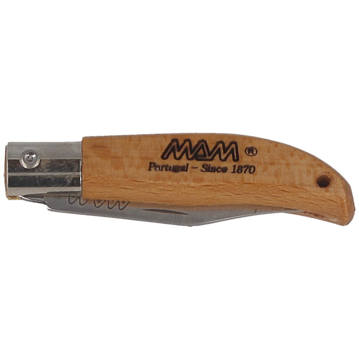 Nóż składany brelok MAM Iberica Mini Light Beech Wood, Inox HW, Satin 420 (2001-LW) 8 Nóż składany brelok MAM Iberica Mini Light Beech Wood, Inox HW, Satin 420 (2001-LW)-8