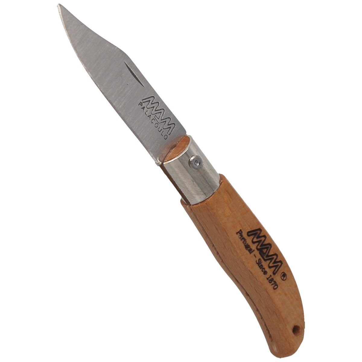 Nóż składany brelok MAM Iberica Mini Light Beech Wood, Inox HW, Satin 420 (2001-LW) 6 Nóż składany brelok MAM Iberica Mini Light Beech Wood, Inox HW, Satin 420 (2001-LW)-6
