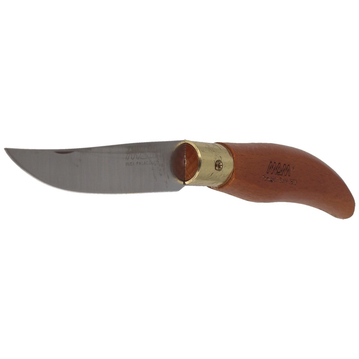 Nóż składany MAM Iberica Big Dark Beech Wood, Brass HW, Satin 420 (2015-DW) 2 Nóż składany MAM Iberica Big Dark Beech Wood, Brass HW, Satin 420 (2015-DW)-2