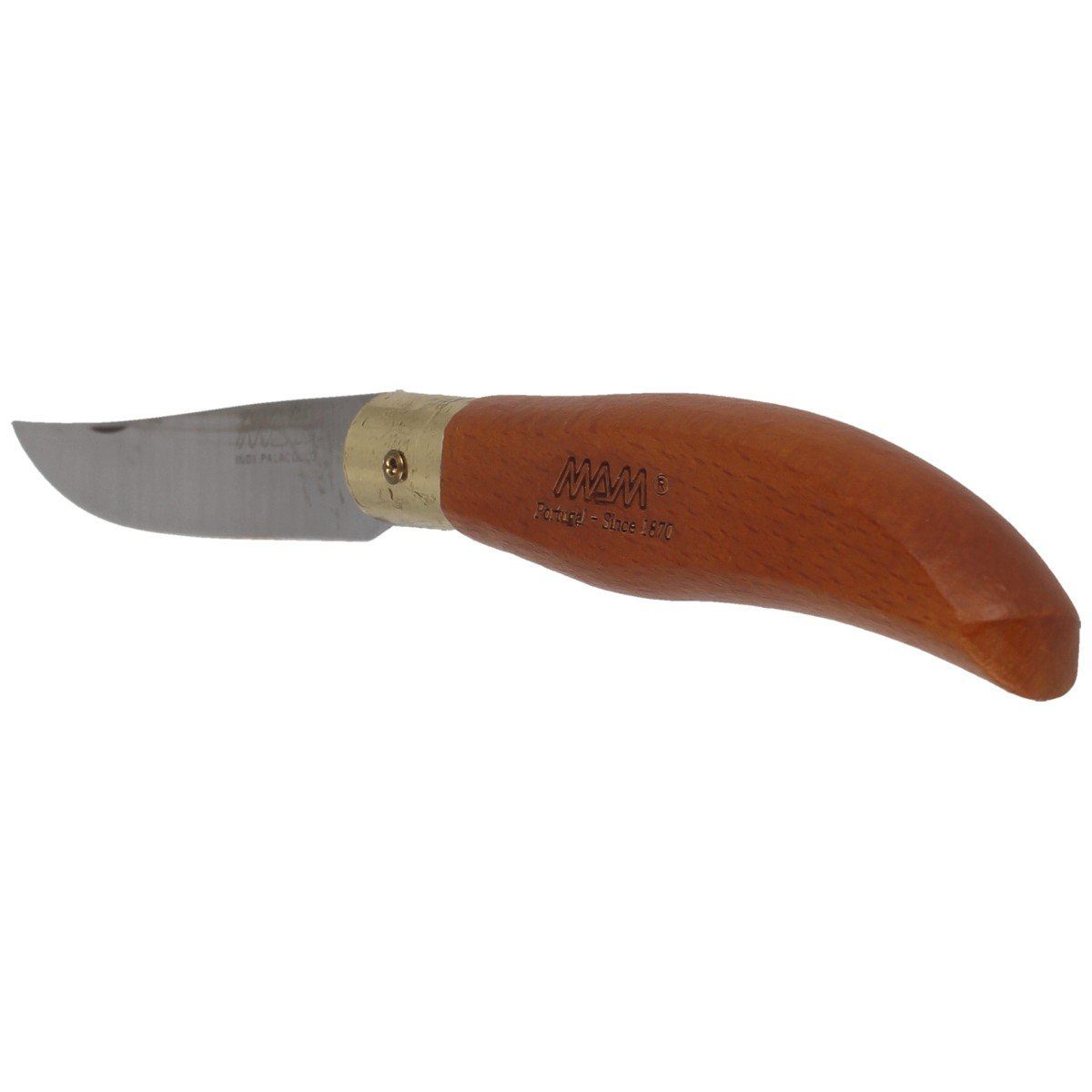 Nóż składany MAM Iberica Big Dark Beech Wood, Brass HW, Satin 420 (2015-DW) 4 Nóż składany MAM Iberica Big Dark Beech Wood, Brass HW, Satin 420 (2015-DW)-4
