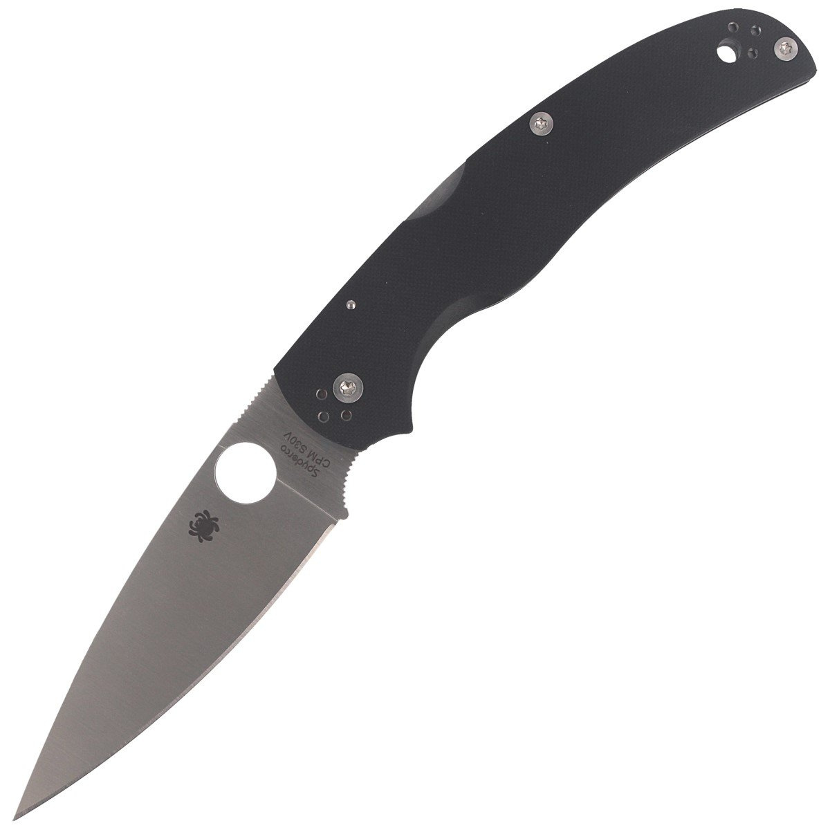 Nóż składany Spyderco Native Chief G10 Black, Satin Plain CPM S30V by Sal, Eric Glesser (C244GP) 1 Nóż składany Spyderco Native Chief G10 Black, Satin Plain CPM S30V by Sal, Eric Glesser (C244GP)-1