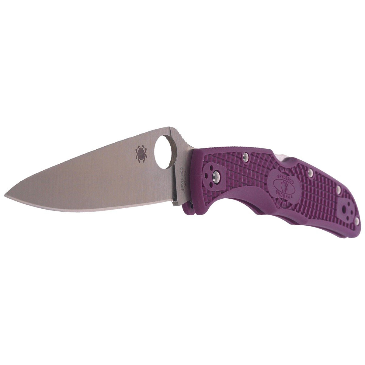 Nóż Spyderco Endura 4 FRN Purple Flat Ground Plain (C10FPPR) 3 Nóż Spyderco Endura 4 FRN Purple Flat Ground Plain (C10FPPR)-3