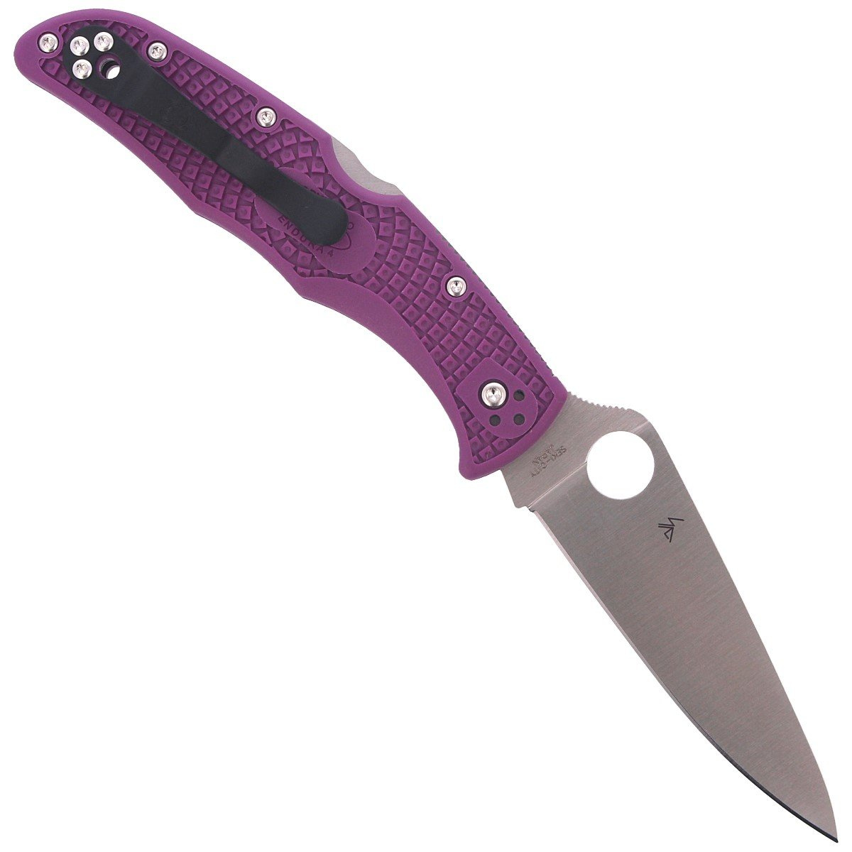 Nóż Spyderco Endura 4 FRN Purple Flat Ground Plain (C10FPPR) 4 Nóż Spyderco Endura 4 FRN Purple Flat Ground Plain (C10FPPR)-4