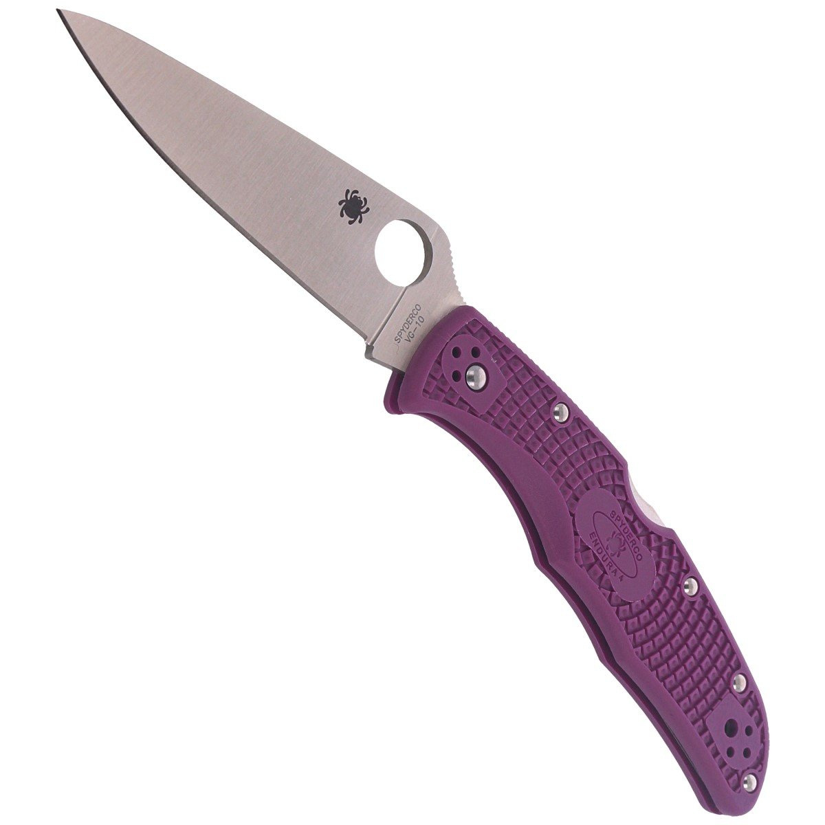 Nóż Spyderco Endura 4 FRN Purple Flat Ground Plain (C10FPPR) 5 Nóż Spyderco Endura 4 FRN Purple Flat Ground Plain (C10FPPR)-5