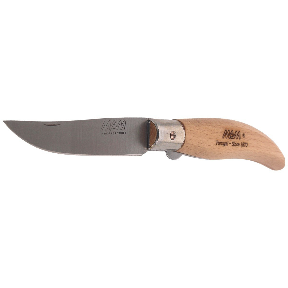 Nóż składany MAM Iberica Big z blokadą, Light Beech Wood 90mm (2016-LW) 3 Nóż składany MAM Iberica Big z blokadą, Light Beech Wood 90mm (2016-LW)-3