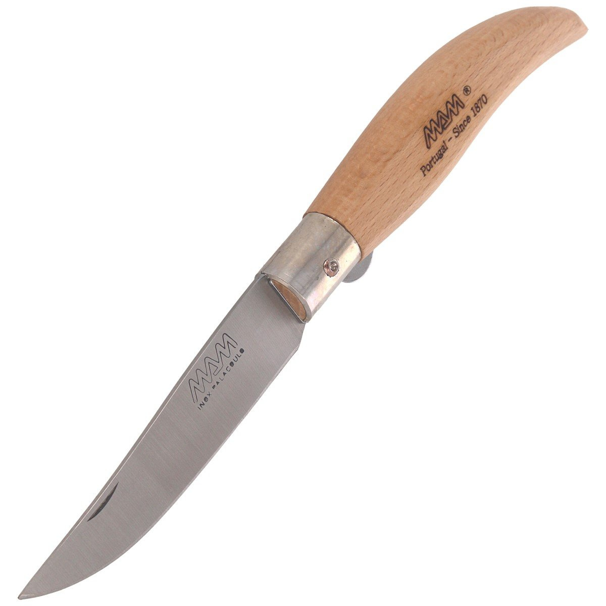 Nóż składany MAM Iberica Big z blokadą, Light Beech Wood 90mm (2016-LW) 6 Nóż składany MAM Iberica Big z blokadą, Light Beech Wood 90mm (2016-LW)-6