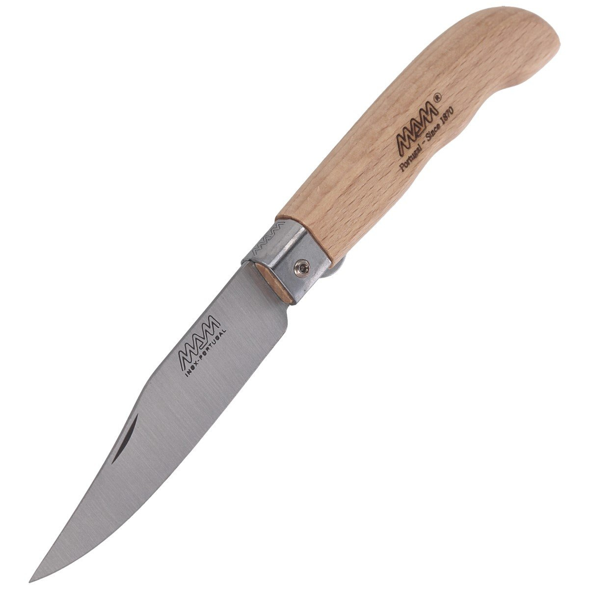 Nóż składany MAM Sportive z blokadą, Medium Light Beach Wood 83mm (2046-LW) 5 Nóż składany MAM Sportive z blokadą, Medium Light Beach Wood 83mm (2046-LW)-5