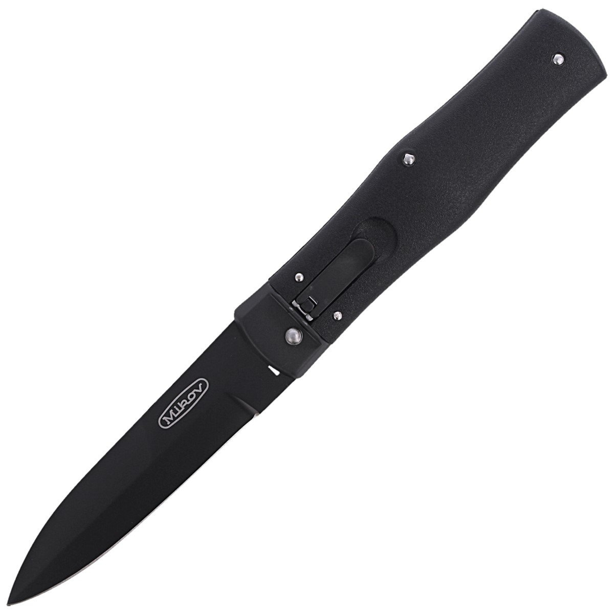 Nóż sprężynowy Mikov Predator Blackout Black ABS, Black DLC N690 (241-BH-1/BKP) 10 Nóż sprężynowy Mikov Predator Blackout Black ABS, Black DLC N690 (241-BH-1/BKP)-10