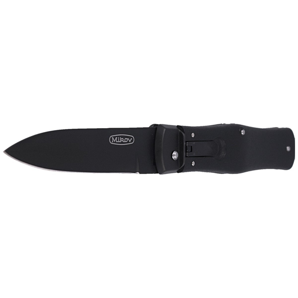 Nóż sprężynowy Mikov Predator Blackout Black ABS, Black DLC N690 (241-BH-1/BKP) 2 Nóż sprężynowy Mikov Predator Blackout Black ABS, Black DLC N690 (241-BH-1/BKP)-2