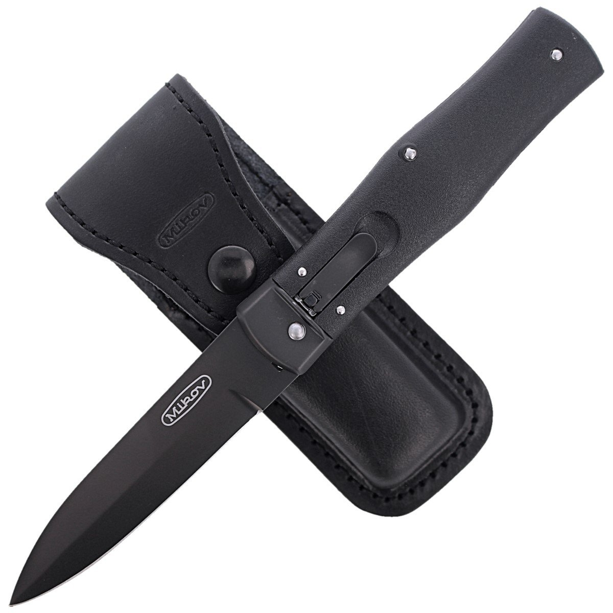 Nóż sprężynowy Mikov Predator Blackout Black ABS, Black DLC N690 (241-BH-1/BKP) 11 Nóż sprężynowy Mikov Predator Blackout Black ABS, Black DLC N690 (241-BH-1/BKP)-11