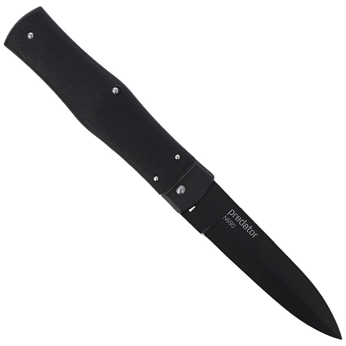 Nóż sprężynowy Mikov Predator Blackout Black ABS, Black DLC N690 (241-BH-1/BKP) 3 Nóż sprężynowy Mikov Predator Blackout Black ABS, Black DLC N690 (241-BH-1/BKP)-3