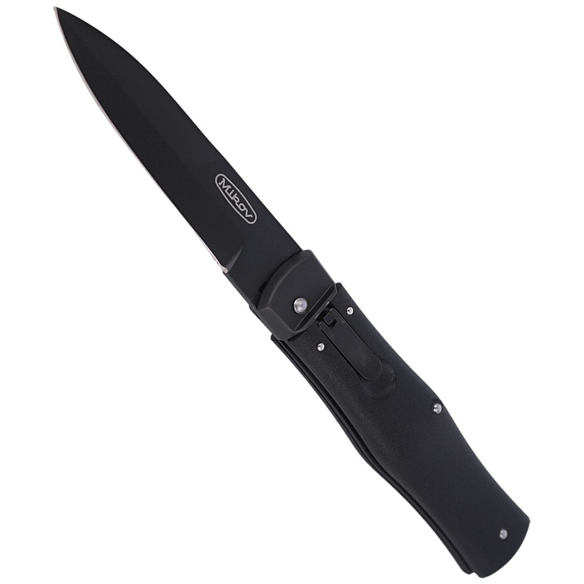 Nóż sprężynowy Mikov Predator Blackout Black ABS, Black DLC N690 (241-BH-1/BKP) 5 Nóż sprężynowy Mikov Predator Blackout Black ABS, Black DLC N690 (241-BH-1/BKP)-5