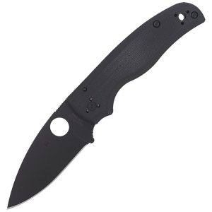 Nóż składany Spyderco Shaman Black G10, Black DLC CPM S30V by Sal Glesser (C229GPBK)-1