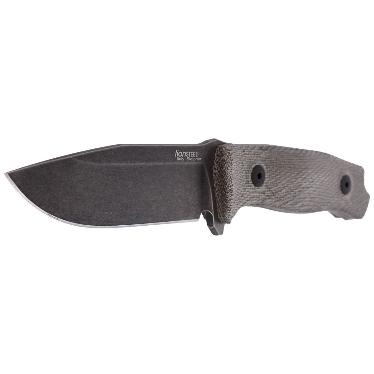 Nóż LionSteel Micarta Green Canvas, PVD / Stone Washed Sleipner (M5B CVG) 2 Nóż LionSteel Micarta Green Canvas, PVD / Stone Washed Sleipner (M5B CVG)-2