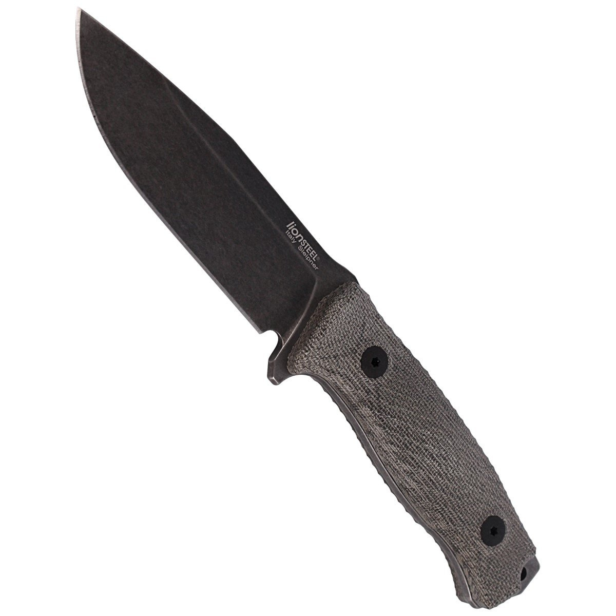 Nóż LionSteel Micarta Green Canvas, PVD / Stone Washed Sleipner (M5B CVG) 5 Nóż LionSteel Micarta Green Canvas, PVD / Stone Washed Sleipner (M5B CVG)-5