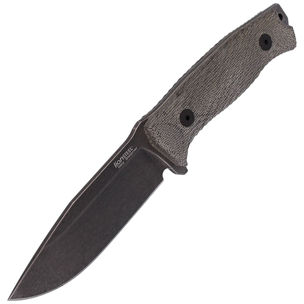 Nóż LionSteel Micarta Green Canvas, PVD / Stone Washed Sleipner (M5B CVG) 7 Nóż LionSteel Micarta Green Canvas, PVD / Stone Washed Sleipner (M5B CVG)-7