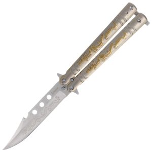 Nóż motylek Martinez Albainox Balisong Dragon Oro (02182)-1
