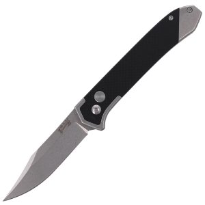 Nóż automatyczny Herbertz Selektion Black G10/Steel, Stonewashed 440A (53040)-1